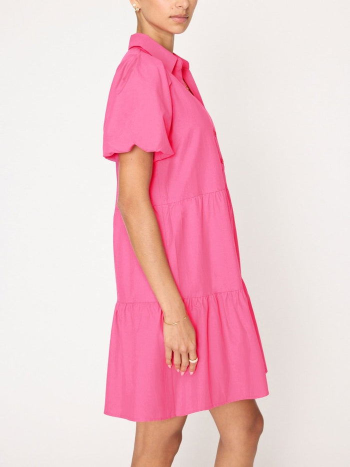 Havana hot pink mini dress side view