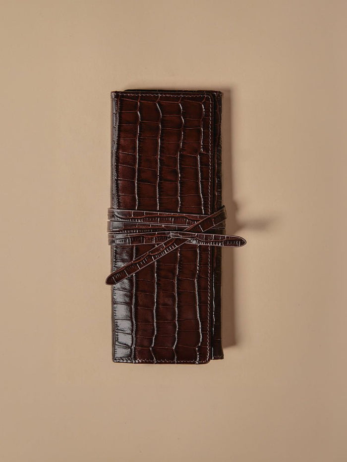 The Jewelry Croco Travel Roll