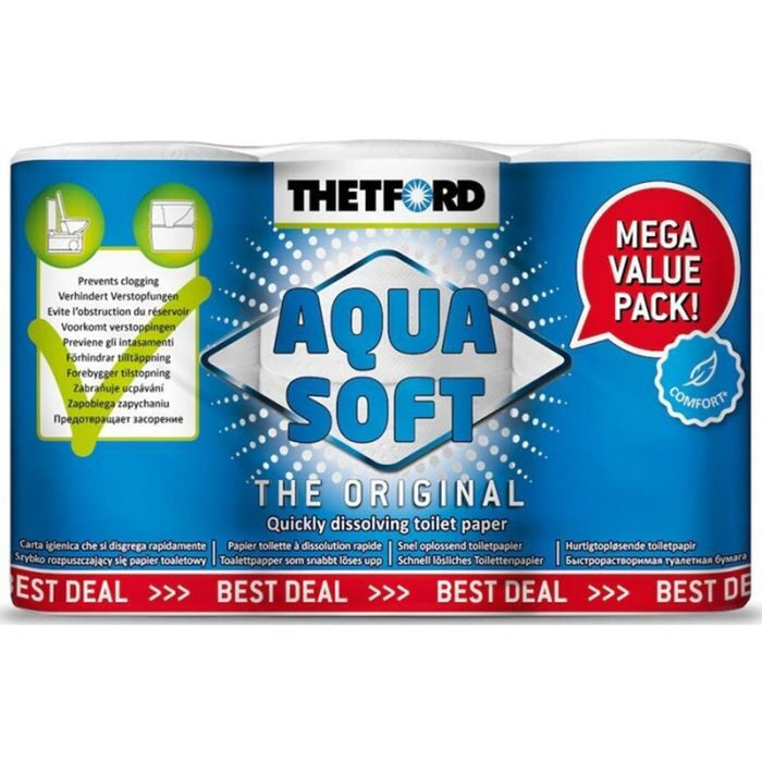 THETFORD AQUA SOFT 6PK TOILET TISSUE PAPER