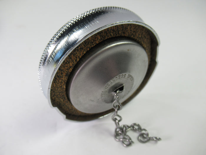 Triumph gas tank cap chrome flat top with safety chain Ceandess UK 82-3219