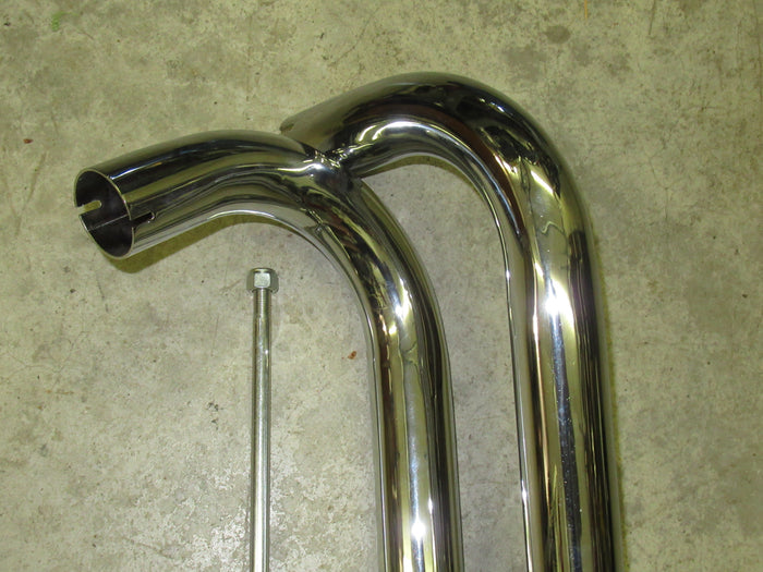 Triumph header pipe set Unit 500 custom side pipes T100