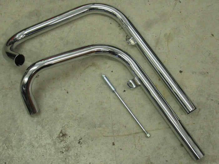 Triumph header pipe set Unit 500 custom side pipes T100