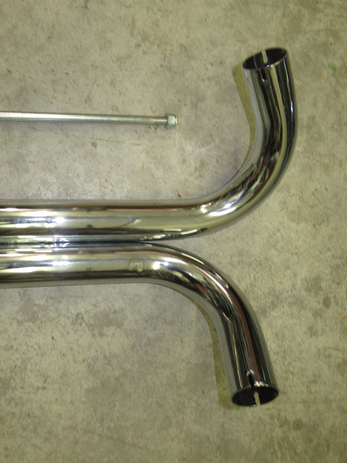 Triumph header pipe set Unit 500 custom side pipes T100