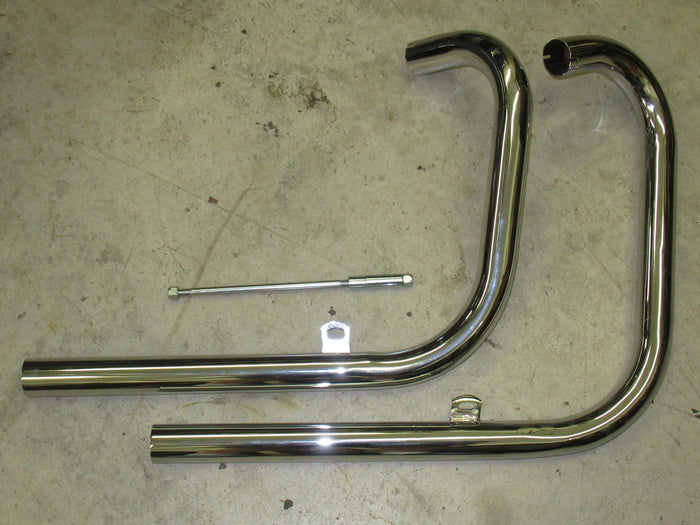 Triumph header pipe set Unit 500 custom side pipes T100