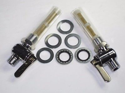 Triumph Petcock Set Main Reserve 83-2800 83-2801 Valve Fuel Gas T120 TR6
