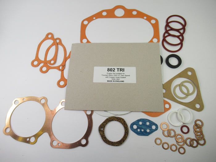 Triumph PRE-UNIT 500 Gasket kit engine set Speed twin 5T 1939 to 1957