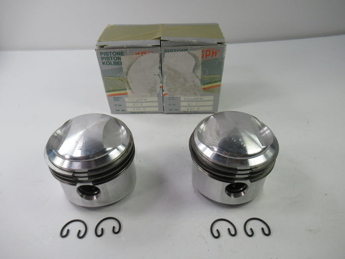 Triumph pre-Unit 500 plus 20 .020 over piston set with rings GPM 63.5MM T500