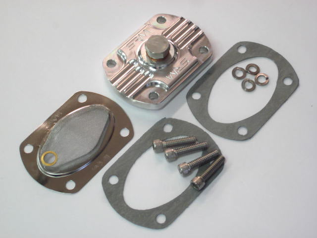 Triumph SRM pre-unit Finned sump plate w drain plug machined aluminum 70-0486
