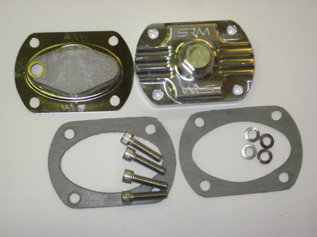 Triumph SRM pre-unit Finned sump plate w drain plug machined aluminum 70-0486