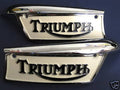 Triumph tank badges painted 1969 to 1979 reproduction gas tank 82-9700T 82-9700