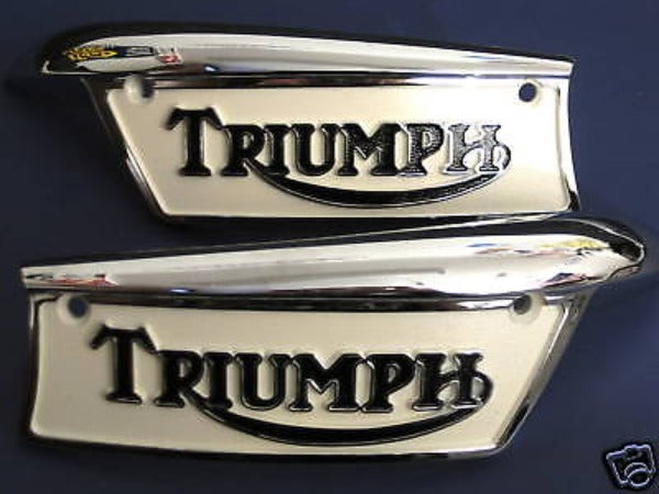 Triumph tank badges painted 1969 to 1979 reproduction gas tank 82-9700T 82-9700