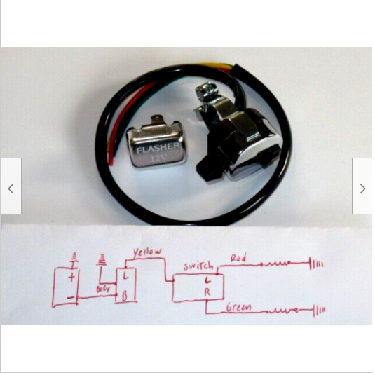 Turn signal blinker Switch handlebar mount 3 position relay schematic
