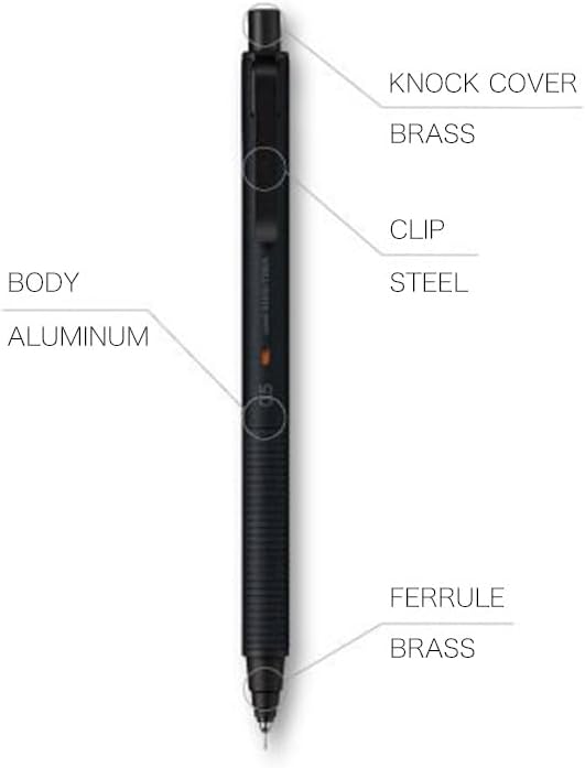 Uni Kuru Toga Metal Mechanical Pencil - Refined Lead Rotation Mechanism for Consistent Line Weight