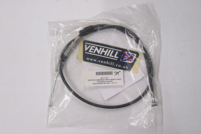 Venhill 39" Norton Commando Front Brake Cable 750 850 Hi-Rider MK1/MK2 1973 74