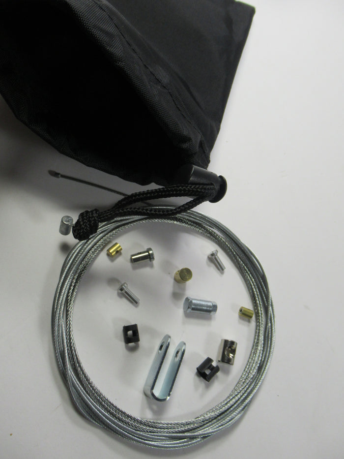 Venhill emergency cable repair kit with misc. fittings for roadside brake throttle clutch repair
