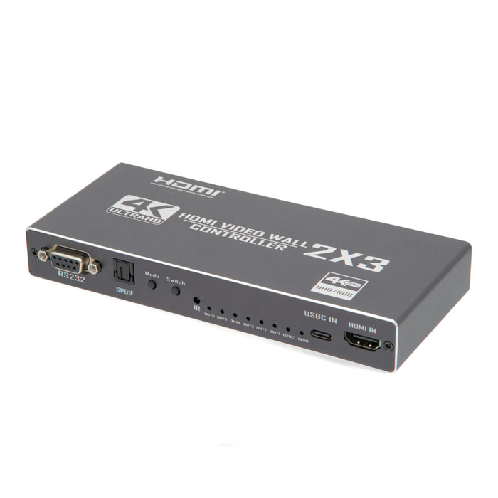 VideoWall 2x3 4K@30Hz | HDMI / USB-C - RS232 - HDCP1.4