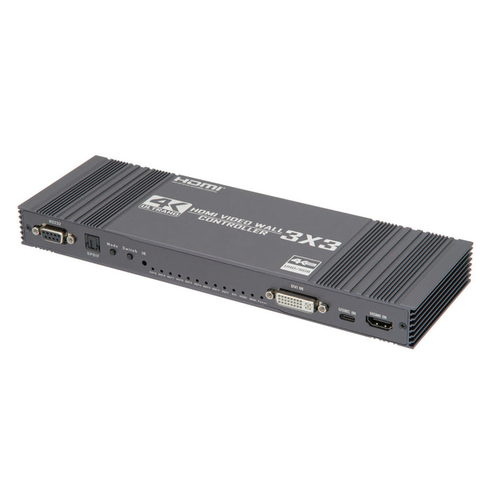 VideoWall 3x3 4K@30Hz | HDMI / USB-C / DVI - RS232 - HDCP1.4