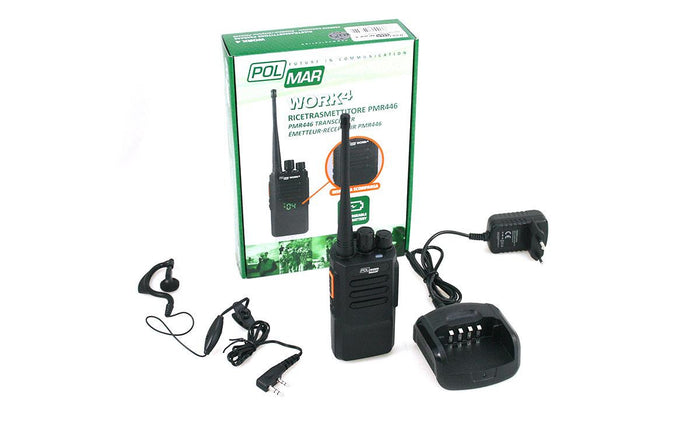 Walkie Polmar Work-4 V77 PMR446 Sin Licencia 16 Canales