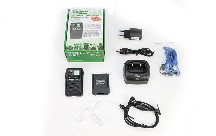 Walkie talkie PMR446 Polmar Cube de uso libre con pinganillo