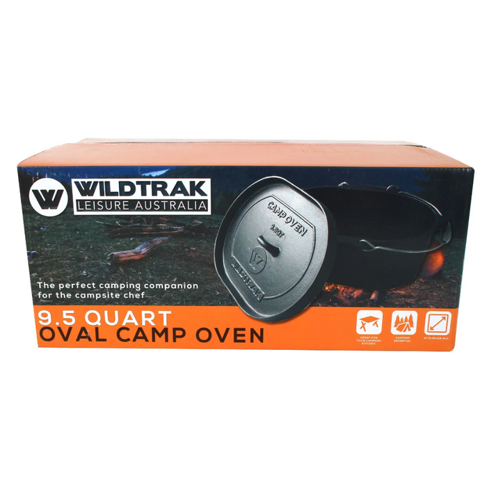 WILDTRAK CAMP OVEN CAST IRON OVAL 9.5 QUART