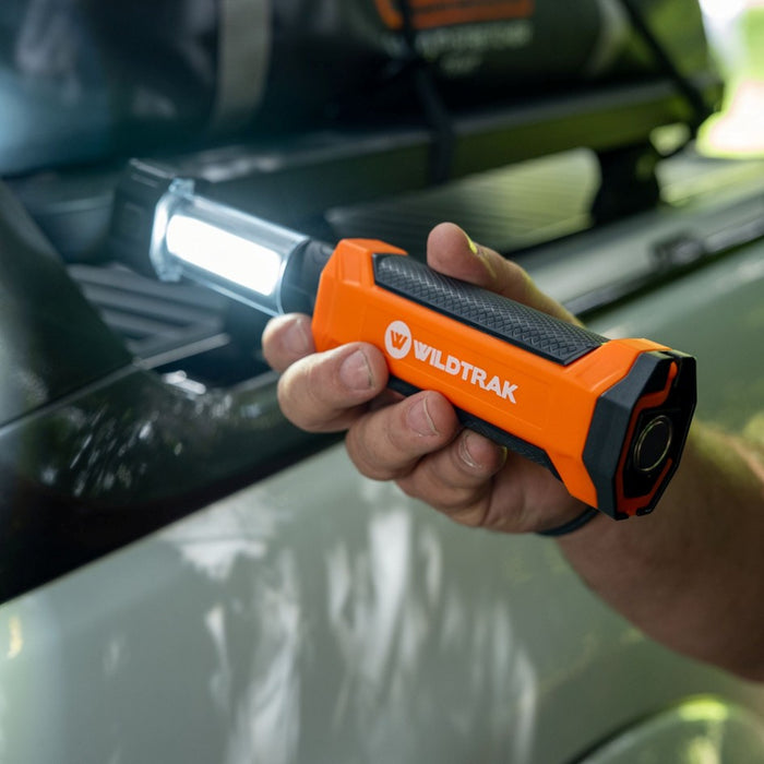 WILDTRAK RECHARGEABLE 300LM LED PULLOUT SWIVEL WORKLIGHT WITH FLASHLIGHT