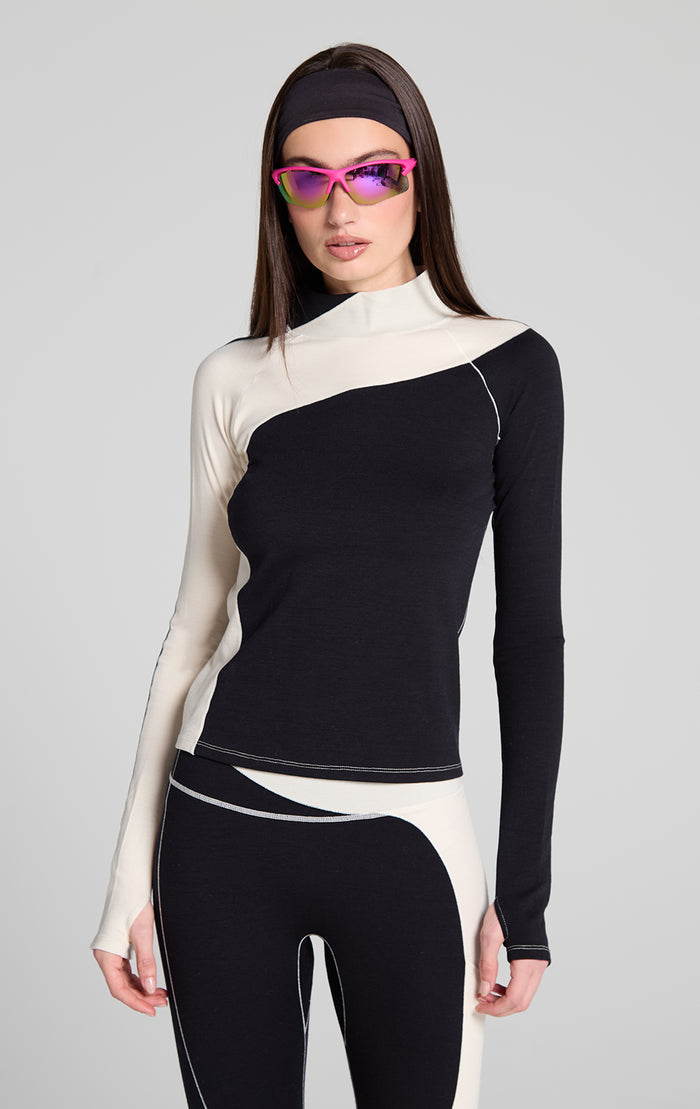 Wool Sculpt Merino Baselayer Mock Neck