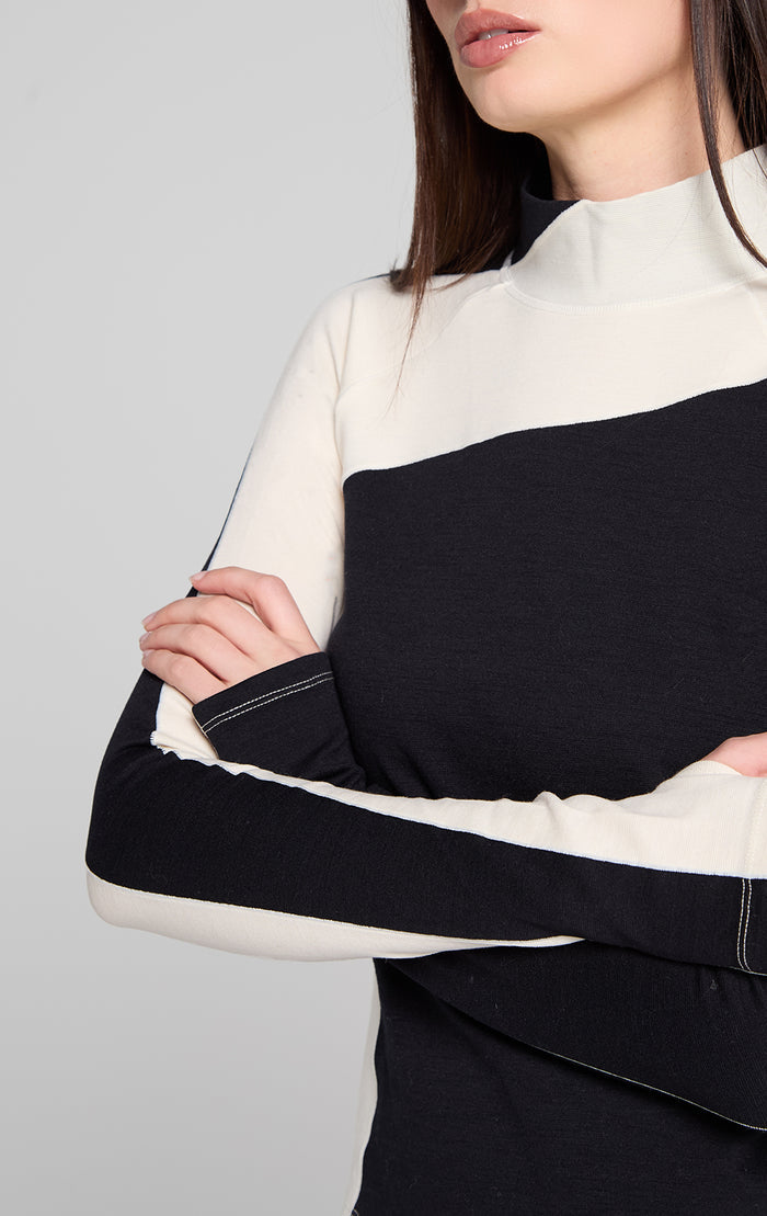 Wool Sculpt Merino Baselayer Mock Neck